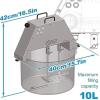 10L Commercial Food Stirrer Pot, Electric Hot Pot Seasoning Stirrer, with Double Stirring Paddle & Auxiliary Fan & Light, Stainless Steel Automatic Mixer Machine, for Making Jam, Sauce, Filling view 3