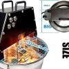 10L Commercial Food Stirrer Pot, Electric Hot Pot Seasoning Stirrer, with Double Stirring Paddle & Auxiliary Fan & Light, Stainless Steel Automatic Mixer Machine, for Making Jam, Sauce, Filling view 4