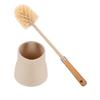 LOUYENOUS Long Handle Toilet Bowl Brush Commercial Set Holder Brushed Nickel for Bathroom Cleaning view 1