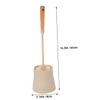 LOUYENOUS Long Handle Toilet Bowl Brush Commercial Set Holder Brushed Nickel for Bathroom Cleaning view 2