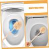 LOUYENOUS Long Handle Toilet Bowl Brush Commercial Set Holder Brushed Nickel for Bathroom Cleaning view 3