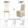 Tedkoo Dining Room Chair Covers Set of 2, Stretch Dining Chair Slipcovers with Skirt, Washable Parsons Chair Slipcover, 18.1" D X 18.1" W X 23.6" H(Orange) view 3