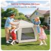 QPAU Lightweight Blow Up Kids Air Mattress with Hand Pump Indoor & Outdoor Portable for Camping, Travel, Home, Grandmas Ages 3+ view 3