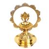 SATVIK 7-7.5 INCH Embossed Shankh Morkiran Brass Diya for Puja & Home Decor | Traditional Handcrafted Oil Lamp | Antique Finish l Festive Gift for Mandir & Diwali Pooja view 4