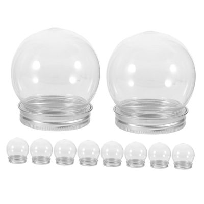 JECOMPRIS 10pcs Clear Fillable Candy Bottles Elegant DIY Globe Jars for Parties Reusable Plastic Containers for Weddings Birthdays and Celebrations