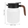 1000ml Vacuum Insulated Tea Pot with Filter, Food Grade Stainless Steel Coffee Pot with Fine Mesh Strainer, Leakproof Lid and Ergonomic Handle, Keep Beverage Hot 6 Hour (White) view 2