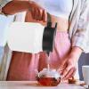 1000ml Vacuum Insulated Tea Pot with Filter, Food Grade Stainless Steel Coffee Pot with Fine Mesh Strainer, Leakproof Lid and Ergonomic Handle, Keep Beverage Hot 6 Hour (White) view 3