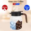 1000ml Vacuum Insulated Tea Pot with Filter, Food Grade Stainless Steel Coffee Pot with Fine Mesh Strainer, Leakproof Lid and Ergonomic Handle, Keep Beverage Hot 6 Hour (White) view 4