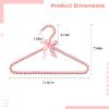 4 Pcs Mini Pearl Hangers with Bows, Beaded Hanger Set for Kids & Pets, Decorative Closet Storage & Drying, 11.8 X 7.5 in view 3