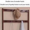 Hall Tree Solid Wood Coat Rack Stand Shoe Bench for Entryway 3-in-1 Storage Organizer for Mudroom Hallway with 2-Tier Shoe Rack and Hooks Easy Assembly Extra Strong & Durable view 4