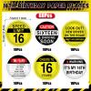 60Pcs 7 Inch 16th Birthday Paper Plates 16 Year Old Party Decorations Happy 16th Disposable Dinner Plates Warning Signs Party Tableware Cheers to 16 Years for Boys Teens Birthday Supplies view 2