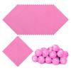 PATIKIL Foil Candy Wrappers 3.5x3.5 Inch, 200 Pcs Square Fine Grid Aluminium Foil Candy Wrapping Paper for DIY Chocolate Candies Packaging Decoration, Pink view 1