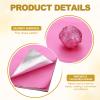 PATIKIL Foil Candy Wrappers 3.5x3.5 Inch, 200 Pcs Square Fine Grid Aluminium Foil Candy Wrapping Paper for DIY Chocolate Candies Packaging Decoration, Pink view 3