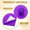 PATIKIL Foil Candy Wrappers 3.5x3.5 Inch, 100 Pcs Square Orange Pattern Aluminium Foil Candy Wrapping Paper for DIY Chocolate Candies Packaging Decoration, Purple view 3