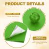 PATIKIL Foil Candy Wrappers 3.5x3.5 Inch, 100 Pcs Square Orange Pattern Aluminium Foil Candy Wrapping Paper for DIY Chocolate Candies Packaging Decoration, Green view 3