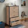 Stylish Oak Color Weathered Cabinet for Bedroom Living Room view 4