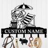 peanut case Custom Name Dog Wall Key Hook | Metal Iron Black Keys Holder Decor | Personalized Gift for Dog Lovers | Durable Pet-Themed Wall Organizer (Style I) view 1