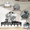 peanut case Custom Name Dog Wall Key Hook | Metal Iron Black Keys Holder Decor | Personalized Gift for Dog Lovers | Durable Pet-Themed Wall Organizer (Style I) view 2