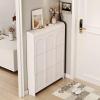 Shoe Storage Cabinet, Free Standing Shoe Rack, Shoe Rack Storage Cabinet for Entryway, with 3 Flip Drawers, for Small Spaces Storage Simple and Modern The Entrance,50*17*112cm/19*6*44in view 3