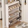 Shoe Storage Cabinet, Free Standing Shoe Rack, Shoe Rack Storage Cabinet for Entryway, with 3 Flip Drawers, for Small Spaces Storage Simple and Modern The Entrance,50*17*112cm/19*6*44in view 4