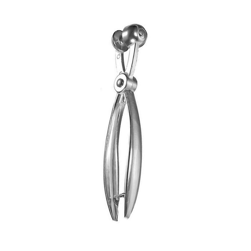 Sturdy Fruit Pit Remover for Cherries, Red Dates, Silver