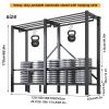 66.1in Foldable Portable Wardrobe Closet, Heavy Duty Garment Rack with Cover, Freestanding Covered Metal Clothes Rack, Armoire Portable Wardrobe Closets For Hanging Clothes (black, 66.1in/168cm) view 2
