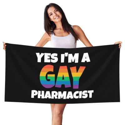 BYOBLU Gay Pharmacist Beach Towel 27.5x55 Inches - Ultra Soft Quick Dry Sand Towel, Lightweight Large Bath Towel for Pool, Summer, Travel