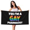 BYOBLU Gay Pharmacist Beach Towel 27.5x55 Inches - Ultra Soft Quick Dry Sand Towel, Lightweight Large Bath Towel for Pool, Summer, Travel view 1