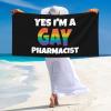 BYOBLU Gay Pharmacist Beach Towel 27.5x55 Inches - Ultra Soft Quick Dry Sand Towel, Lightweight Large Bath Towel for Pool, Summer, Travel view 4