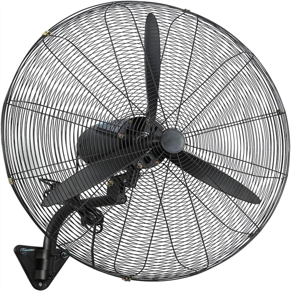 KUYBTU Wall Mounted Fan Industrial Fan, 3 Air Volume Modes, Silent 120Oscillation for Summer Home and Office-27inch