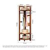 Hhaoran-9863 Standing Coat Rack Solid Wood Corner Floor Coat Rack Floor Bedroom Clothes Rack Multifunctional Storage Rack Entryway Coat Hanger(Gris) view 2
