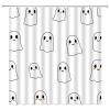 ABONAN White Ghost Shower Curtain Cute Spooky Halloween Horror Cartoon Kids Fabric Bathroom Curtain Decor Bath Set with Hooks(47" WX70 H) view 2