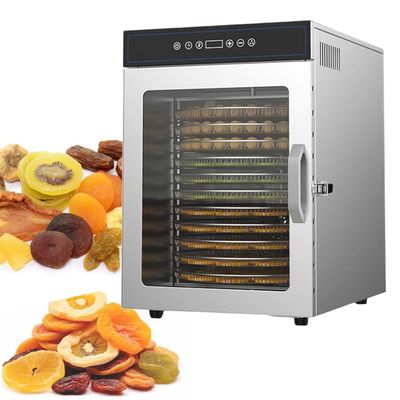 12 Layer Stainless Steel Food Dehydrator Fruits Vegetables Drying Machine Jerky Dehydrator Electric Meat Drying Box with 12 Trays