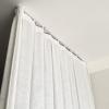 Adhesive Curtain Track Glider Ceiling or Side Mount Curtains Rail No Drill Drapery Curtain Single Tracks System for Bathroom, Kitchen, Garderobe, Balcony(White-Side,3.3 ft) view 2