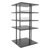 4-Tier Rotating Shoes Stands Rotatable Shoe Storage Cabinet Freestanding Shoes Cabinet Spinning Vertical Shoe Organizer Racks for Boots (Black/4-Tier) view 1