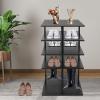 4-Tier Rotating Shoes Stands Rotatable Shoe Storage Cabinet Freestanding Shoes Cabinet Spinning Vertical Shoe Organizer Racks for Boots (Black/4-Tier) view 4