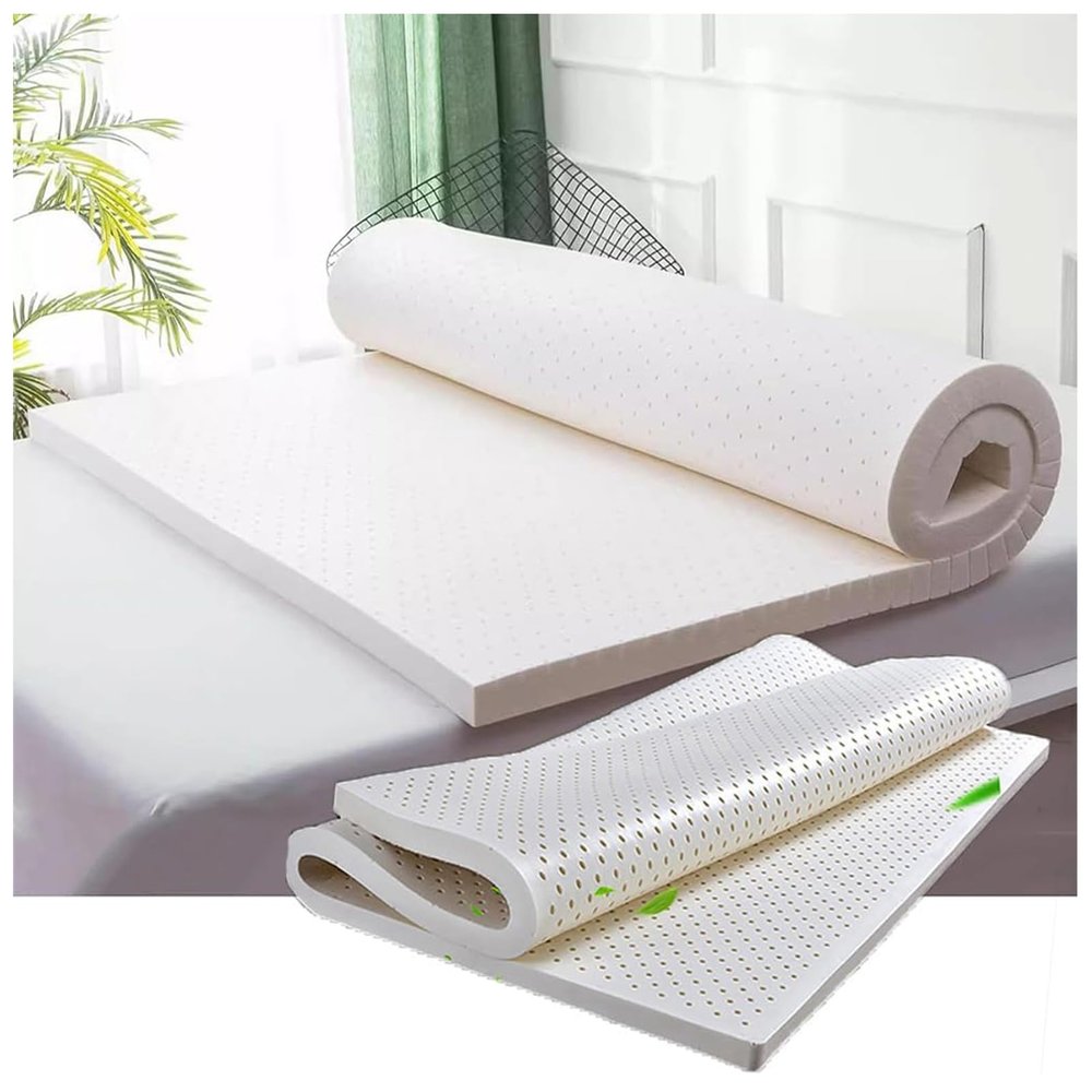 100% Natural Latex Organic Breathable and Comfortable, Durable and Not Easy to Collapse, Mattress Topper, Natural Latex Mattress,2in,180x200cm(71x79in)