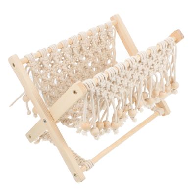 OHPHCALL 1pc Woven Magazine Rack with Tassel Home Decor Nordic Style Storage for Living Versatile Organizer for Books Newspapers and Items