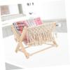 OHPHCALL 1pc Woven Magazine Rack with Tassel Home Decor Nordic Style Storage for Living Versatile Organizer for Books Newspapers and Items view 4