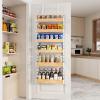 6-Tier Over The Door Pantry Organizer, Heavy-Duty Metal Wall Mount or Hanging Spice Rack, behind the door storage Shelves with Adjustable Basket, Back of Door Organizer for Kitchen Cabinet and Closet view 4