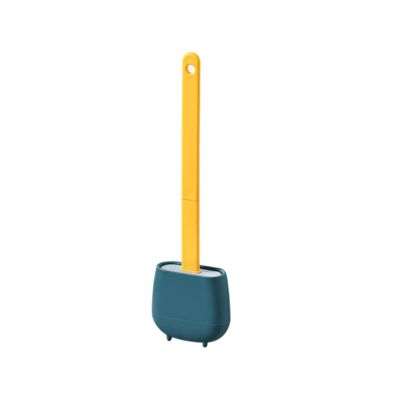 DUXDJRRE Toilet Brush Toilet Brush Compact Size Toilet Brush and Holder Cute Toilet Cleaner Brush for Bathroom Practical(Green Yellow)