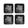 4Pcs Drink Coasters, Black and White Tiger Coasters for Drinks Leather Absorbent Coaster Set Heat-Resistant Mug Mats Coffee Cup Pads Housewarming Gifts for New Home view 2