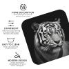 4Pcs Drink Coasters, Black and White Tiger Coasters for Drinks Leather Absorbent Coaster Set Heat-Resistant Mug Mats Coffee Cup Pads Housewarming Gifts for New Home view 4