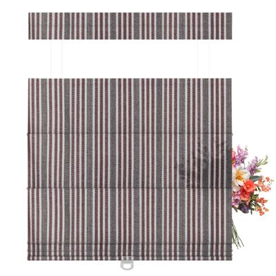 DOING-X Top Down Bottom Up Roman Shades for Windows,Classic Stripe Custom Roman Blinds,UV Protection,Privacy Window Shades,Easy to Install,70% Blackout Red Pinstriped,68" W x 36" H