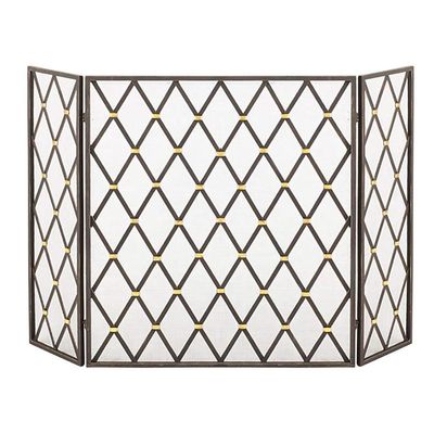 Flat Fireplace Screen, Heavy Duty Metal Mesh Cover, Free StandingGuard for Child Baby Pet Safe Protection - 732580cm (Color