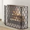 Flat Fireplace Screen, Heavy Duty Metal Mesh Cover, Free StandingGuard for Child Baby Pet Safe Protection - 732580cm (Color view 2