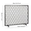 Black Fireplace Screen - Superior Heavy Quality Fire Guard/Stove Screen for Indoor Outdoor Baby Pet Safe Protection view 2