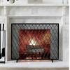 Black Fireplace Screen - Superior Heavy Quality Fire Guard/Stove Screen for Indoor Outdoor Baby Pet Safe Protection view 3