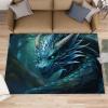 Dragon Rug - 4x6 Rug - Terrible Dragon Rugs for Living Room, Mysterious Magical Animal Area Rugs for Bedroom, Pet Friendly Washable Carpet - Office Home Decor Carpet view 2