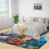 Horse Rugs for Bedroom - 8x10 Rug - Cartoon 3D Horse Rugs for Living Room, Indian Hunter Area Rug, Non Skid Washable Carpet - Front Door Home Decor Carpet view 3